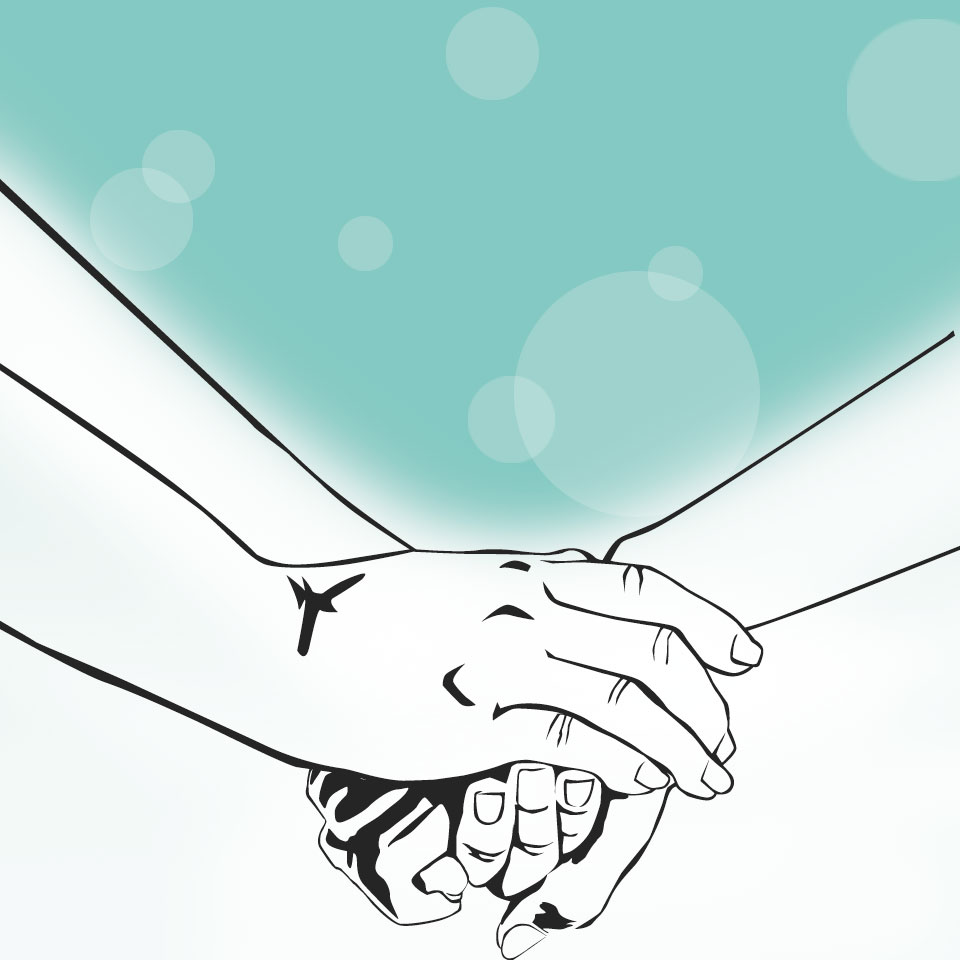 Image of hands holding together