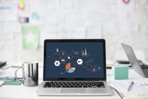 a laptop on top of a table used for search engine optimization