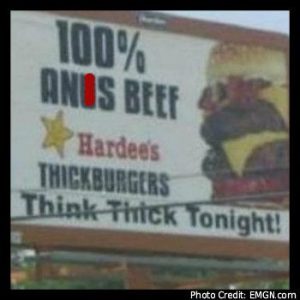 hardees signage