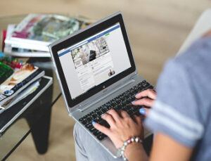 A Woman Using Her Laptop