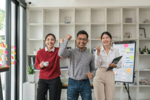 a team of Filipino employees experiencing a positive Filipino workplace culture