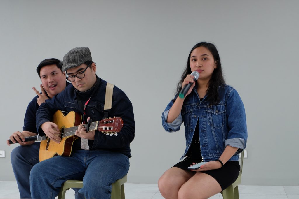 The new OP Writing team graced the Launching of FilWeb's new building and offered a song number
