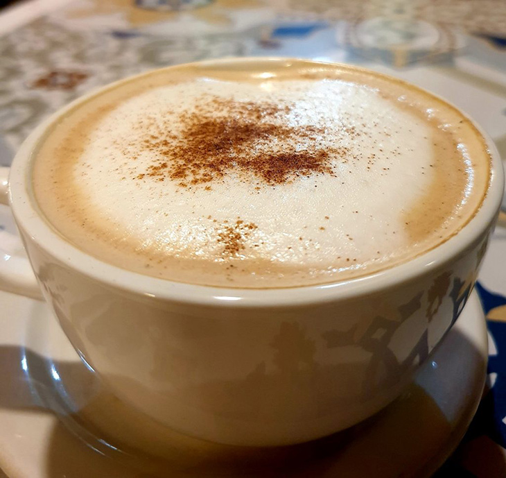 A cup of cappuccino