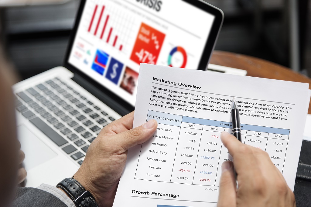 Digital marketing overview showing the results of different types of digital marketing