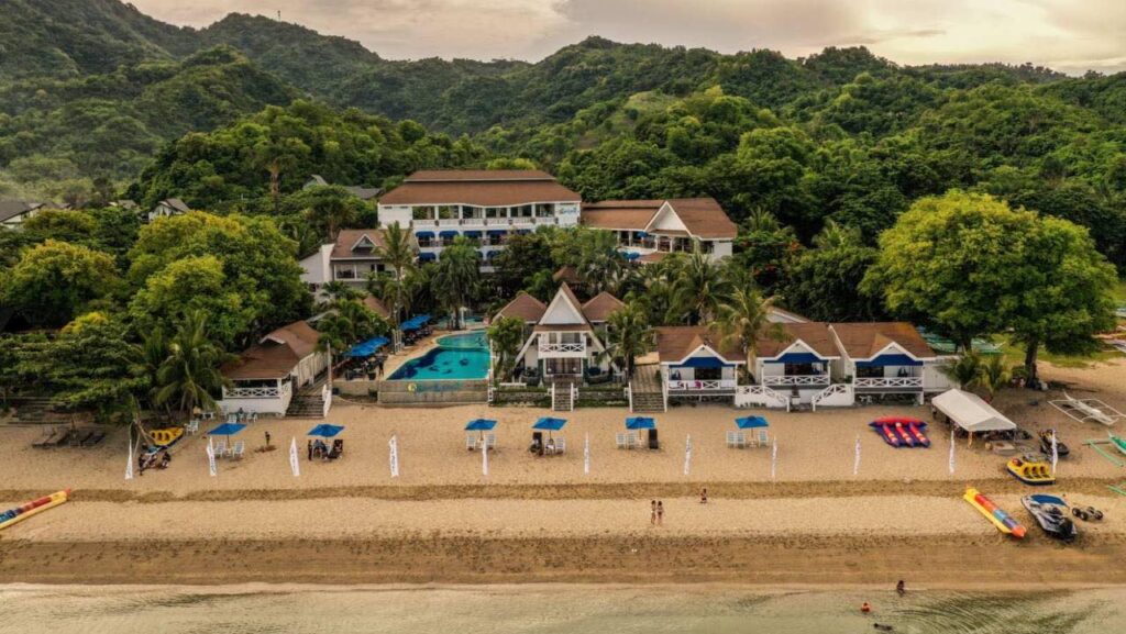 Aerial view of Blue Coral Beach Resort grabbed from the company’s Facebook page